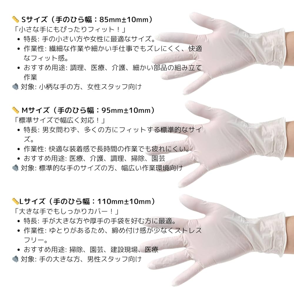 Amazon.co.jp: [シモジマ] 【ケース販売】 HEIKO ニトリル手袋 S